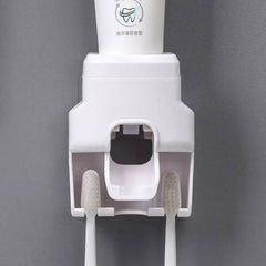 Automatic Toothpaste Dispenser with Toothbrush Holder | Bathroom | Luvasmr - Satisfyingly Organised