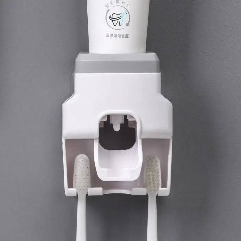 Automatic Toothpaste Dispenser with Toothbrush Holder | Bathroom | Luvasmr - Satisfyingly Organised