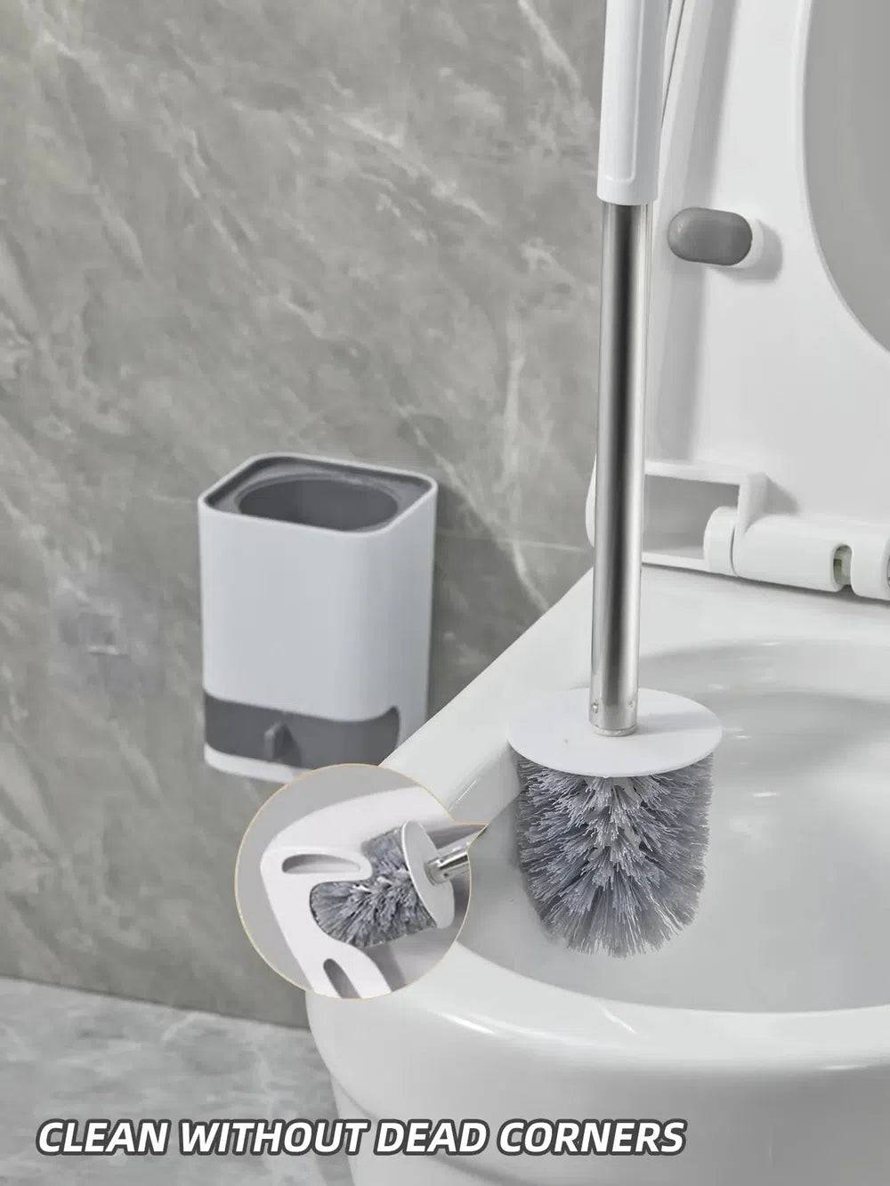 Punch-Free Wall-Mounted Toilet Brush | Bathroom | Luvasmr - Satisfyingly Organised