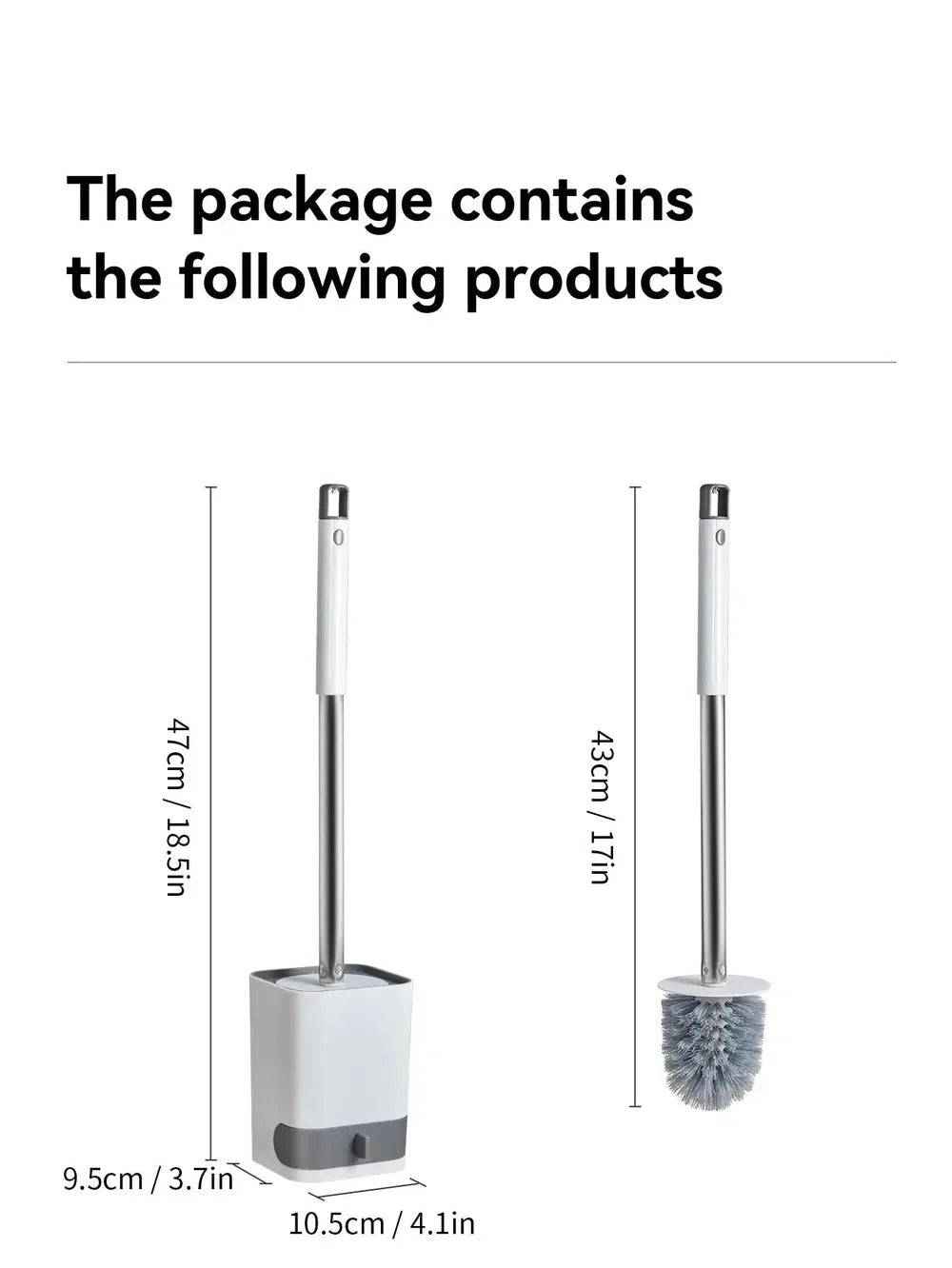 Punch-Free Wall-Mounted Toilet Brush | Bathroom | Luvasmr - Satisfyingly Organised