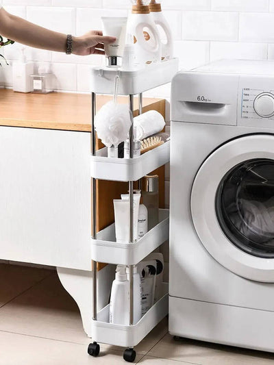 3 to 4 Tier Rolling Utility Cart Storage Shelf | Bathroom | Luvasmr - Satisfyingly Organised
