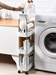 3 to 4 Tier Rolling Utility Cart Storage Shelf | Bathroom | Luvasmr - Satisfyingly Organised
