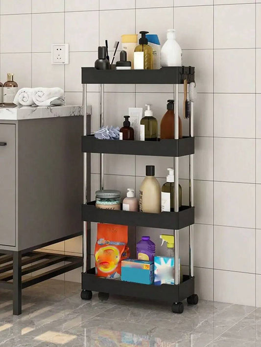 3 to 4 Tier Rolling Utility Cart Storage Shelf | Bathroom | Luvasmr - Satisfyingly Organised