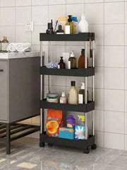 3 to 4 Tier Rolling Utility Cart Storage Shelf | Bathroom | Luvasmr - Satisfyingly Organised