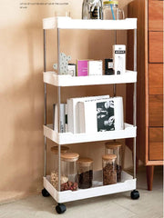 3 to 4 Tier Rolling Utility Cart Storage Shelf | Bathroom | Luvasmr - Satisfyingly Organised