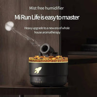Lava Crack Ultrasonic Humidifier with aromatic mist, enhancing home ambiance and air quality effortlessly.