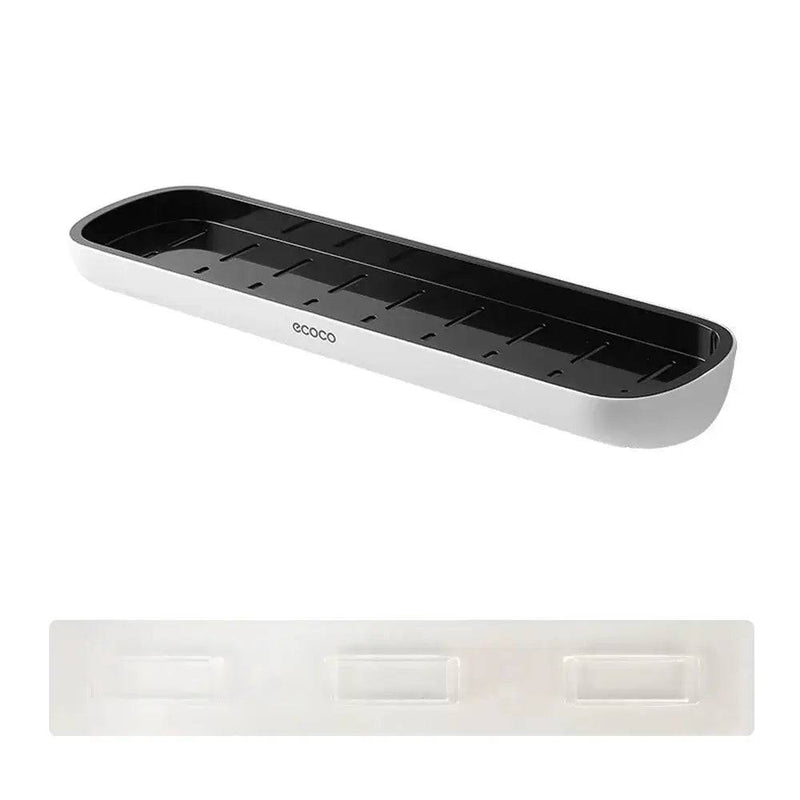 Wall-Mounted Shampoo Storage Rack with Towel Bar | Bathroom | Luvasmr - Satisfyingly Organised
