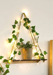 Artificial Ivy LED Floating Wall Shelf | Bedroom | Luvasmr - Satisfyingly Organised