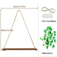 Artificial Ivy LED Floating Wall Shelf | Bedroom | Luvasmr - Satisfyingly Organised