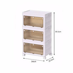 Stackable Collapsible Storage Bins with Doors | Bedroom | Luvasmr - Satisfyingly Organised