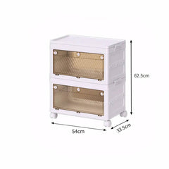 Stackable Collapsible Storage Bins with Doors | Bedroom | Luvasmr - Satisfyingly Organised