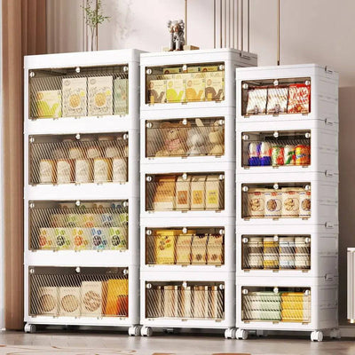 Stackable Collapsible Storage Bins with Doors | Bedroom | Luvasmr - Satisfyingly Organised