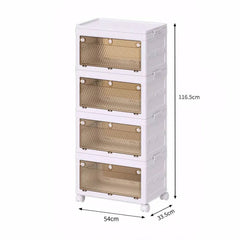Stackable Collapsible Storage Bins with Doors | Bedroom | Luvasmr - Satisfyingly Organised