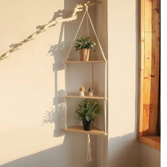 Boho Floating Wall Shelf | Bedroom | Luvasmr - Satisfyingly Organised