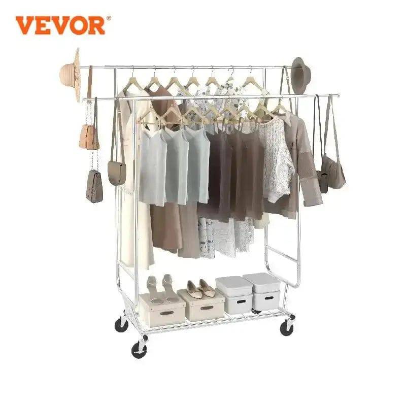 Heavy Duty Rolling Garment Rack | Bedroom | Luvasmr - Satisfyingly Organised