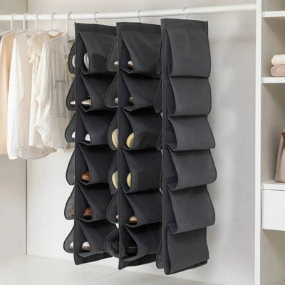 6 Layer Hanging Storage Bag Shoes Rack Storage Shoes Hanger Clothes Organizer Hanging Pocket Organizer Foldable Space Saving | Bedroom | Luvasmr - Satisfyingly Organised