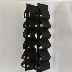 6 Layer Hanging Storage Bag Shoes Rack Storage Shoes Hanger Clothes Organizer Hanging Pocket Organizer Foldable Space Saving | Bedroom | Luvasmr - Satisfyingly Organised