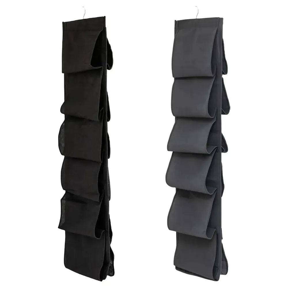 6 Layer Hanging Storage Bag Shoes Rack Storage Shoes Hanger Clothes Organizer Hanging Pocket Organizer Foldable Space Saving | Bedroom | Luvasmr - Satisfyingly Organised