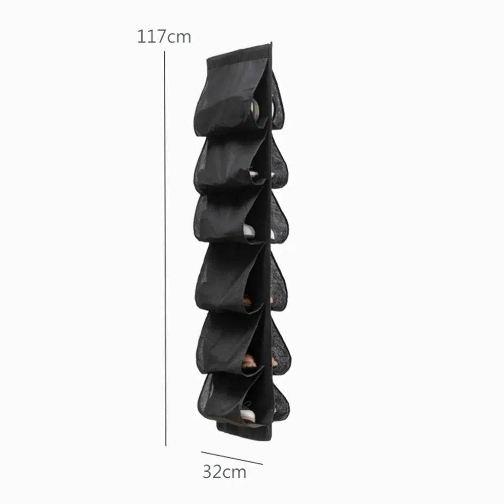 6 Layer Hanging Storage Bag Shoes Rack Storage Shoes Hanger Clothes Organizer Hanging Pocket Organizer Foldable Space Saving | Bedroom | Luvasmr - Satisfyingly Organised