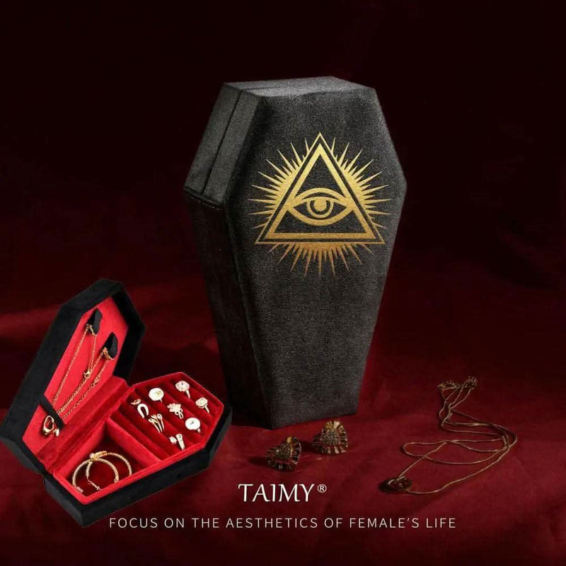Gothic Velvet Jewelry Coffin Box - Luvasmr