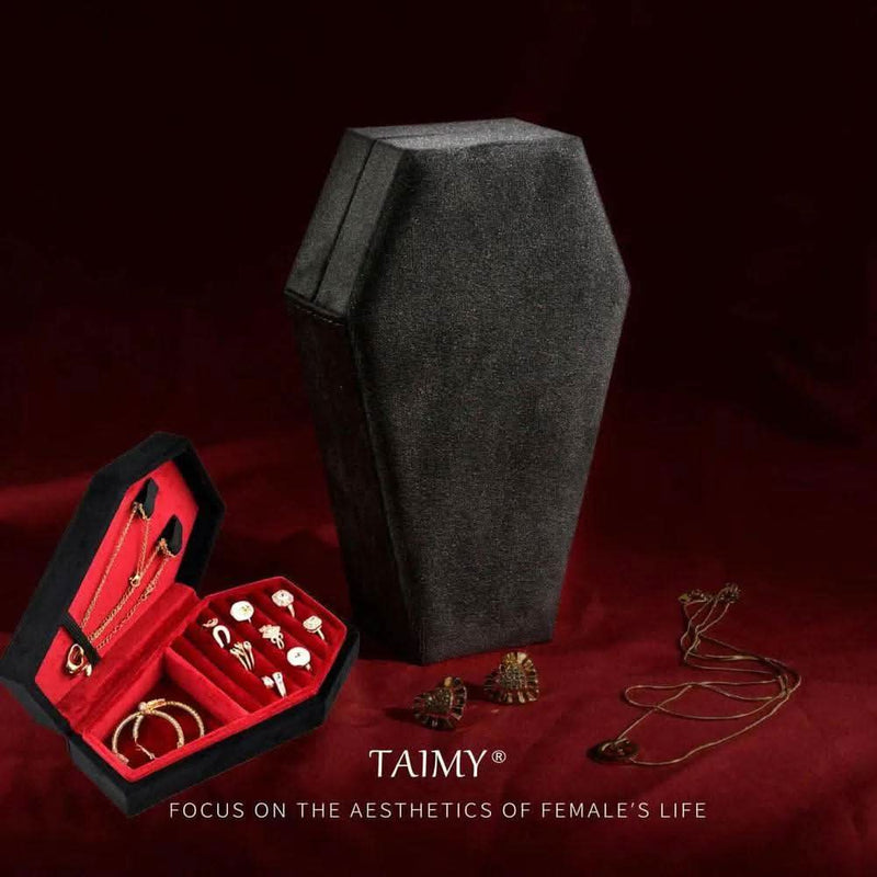Gothic Velvet Jewelry Coffin Box - Luvasmr