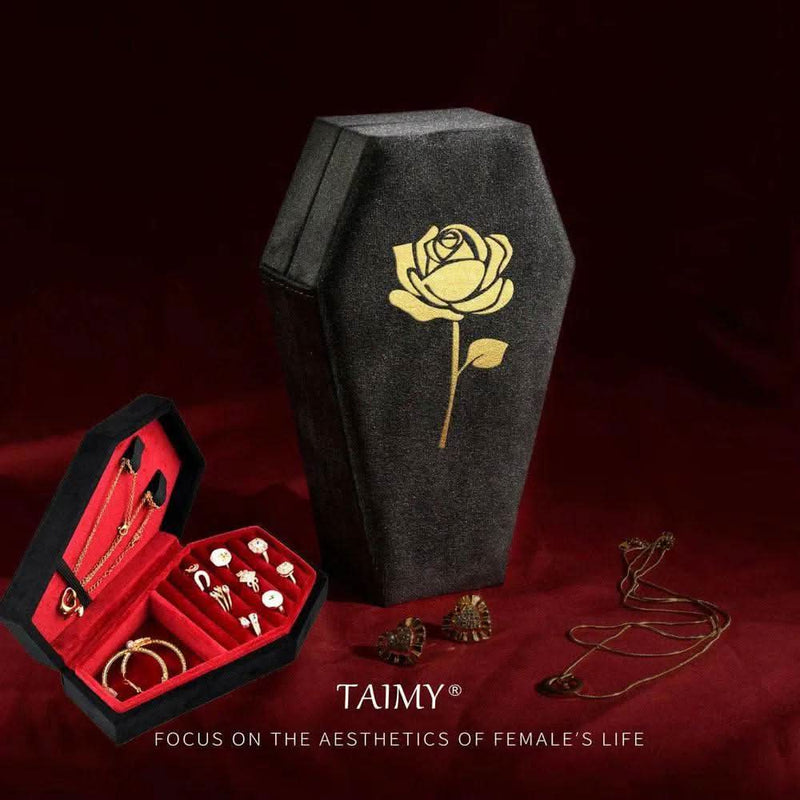 Gothic Velvet Jewelry Coffin Box - Luvasmr