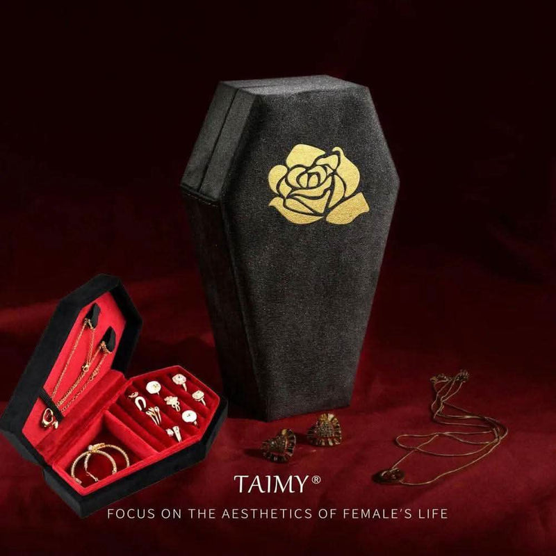 Gothic Velvet Jewelry Coffin Box - Luvasmr
