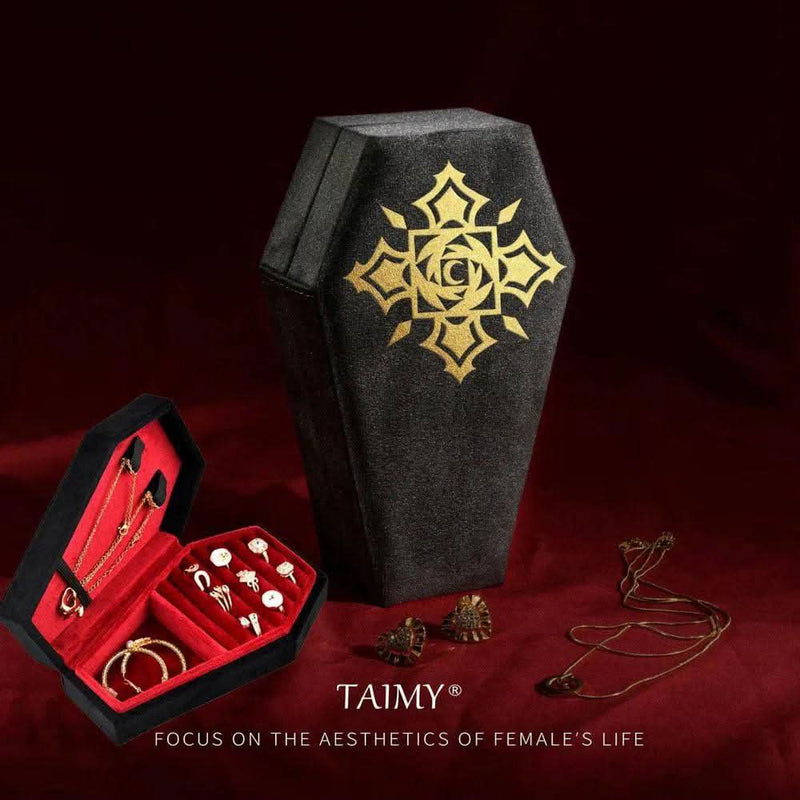 Gothic Velvet Jewelry Coffin Box - Luvasmr