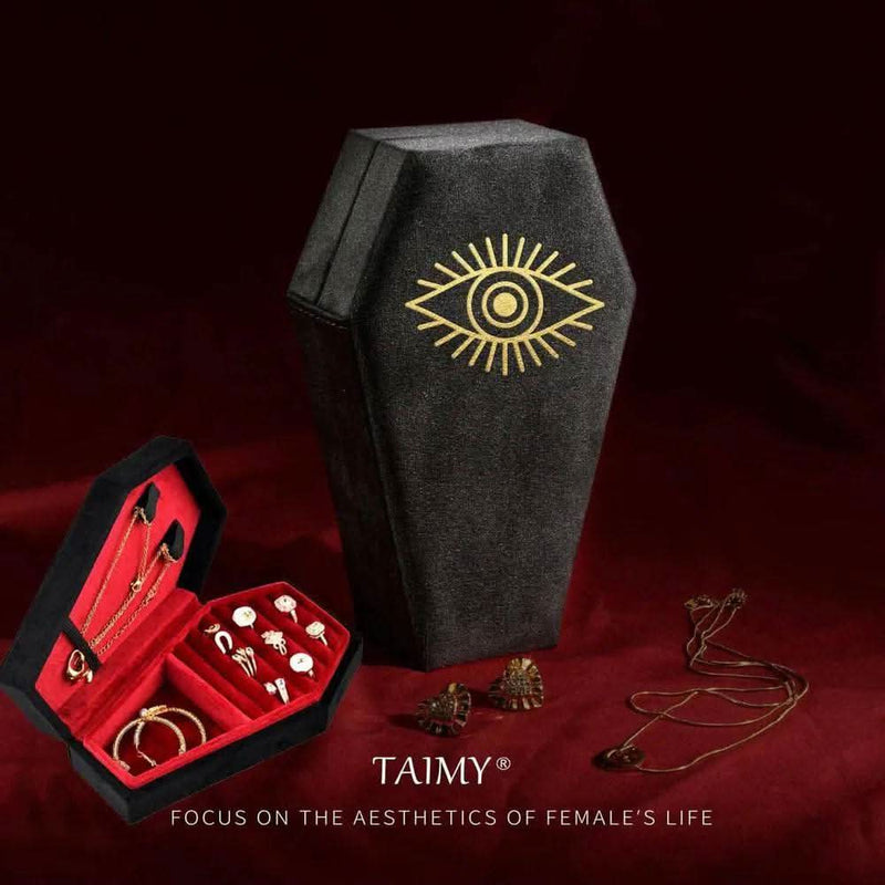 Gothic Velvet Jewelry Coffin Box - Luvasmr