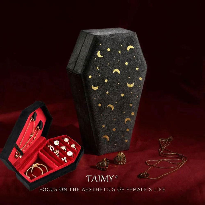 Gothic Velvet Jewelry Coffin Box - Luvasmr