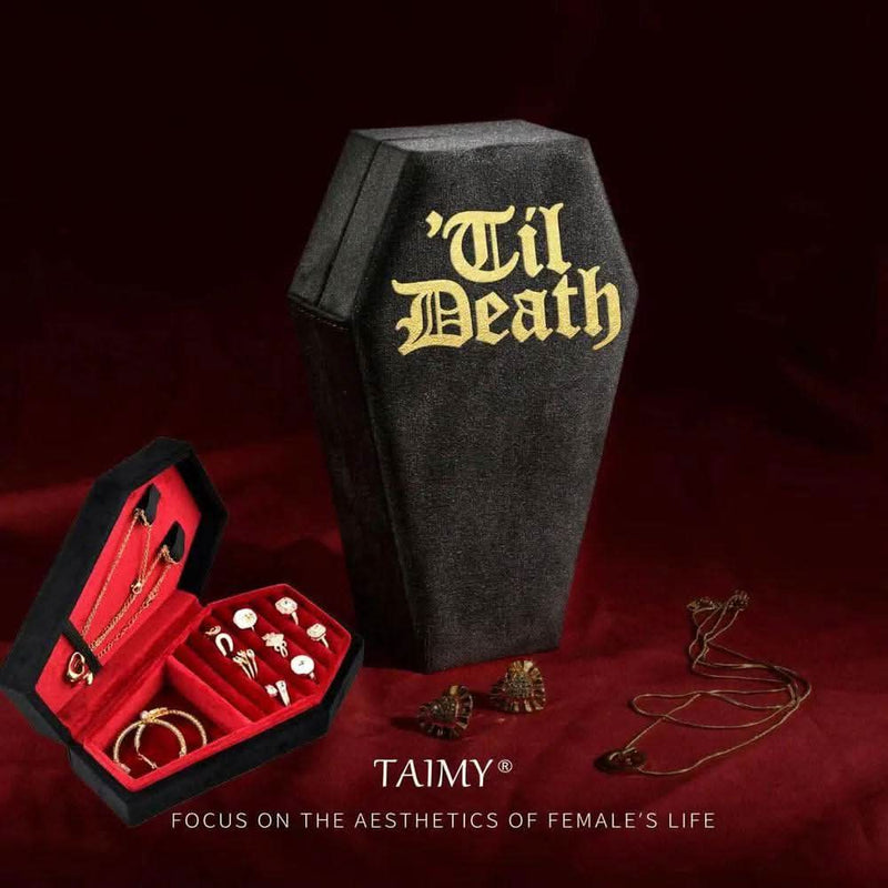 Gothic Velvet Jewelry Coffin Box - Luvasmr