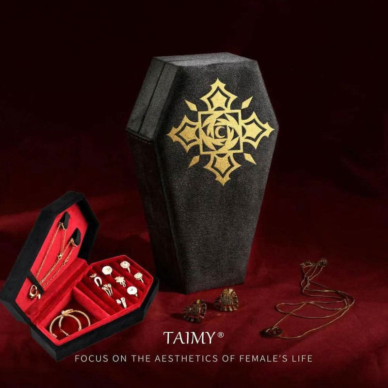 Gothic Velvet Jewelry Coffin Box - Luvasmr