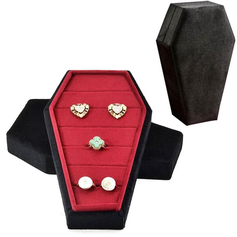 Gothic Velvet Jewelry Coffin Box - Luvasmr