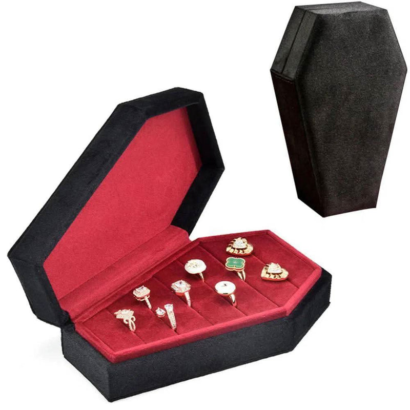 Gothic Velvet Jewelry Coffin Box - Luvasmr