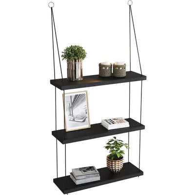 Rustic Boho Three Tier Hanging Wall Shelf | Bedroom | Luvasmr - Satisfyingly Organised