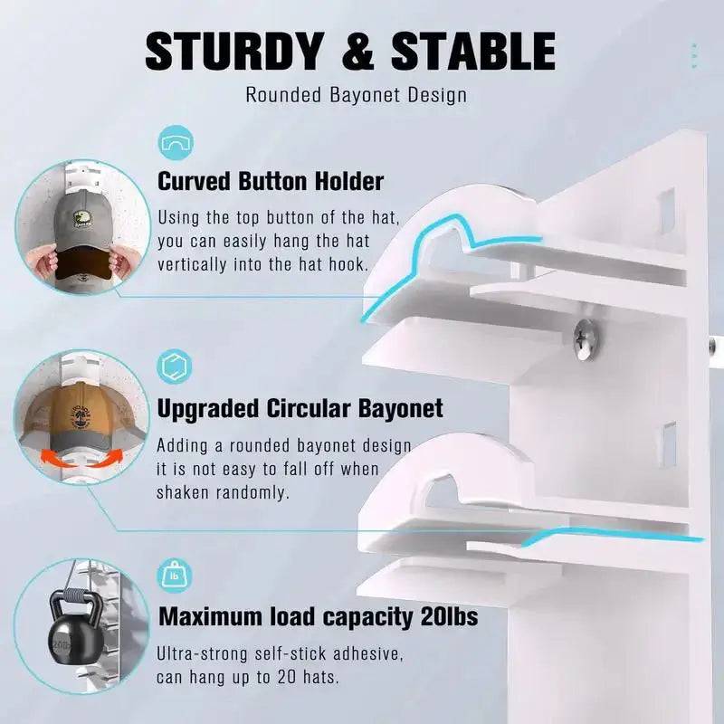 Ten Grid Wall Mounted Hat Rack | Bedroom | Luvasmr - Satisfyingly Organised