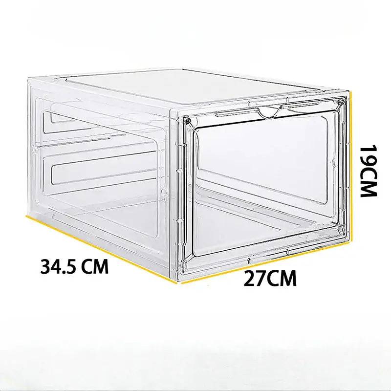 Acrylic transparent shoe box, size 48, large, thick, anti oxidation, front opening, side opening, magnetic suction AJ shoe box | Bedroom | Luvasmr - Satisfyingly Organised