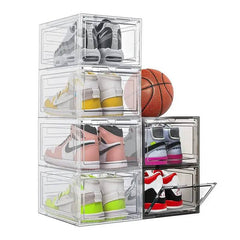 Acrylic transparent shoe box, size 48, large, thick, anti oxidation, front opening, side opening, magnetic suction AJ shoe box | Bedroom | Luvasmr - Satisfyingly Organised
