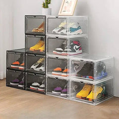 Acrylic transparent shoe box, size 48, large, thick, anti oxidation, front opening, side opening, magnetic suction AJ shoe box | Bedroom | Luvasmr - Satisfyingly Organised