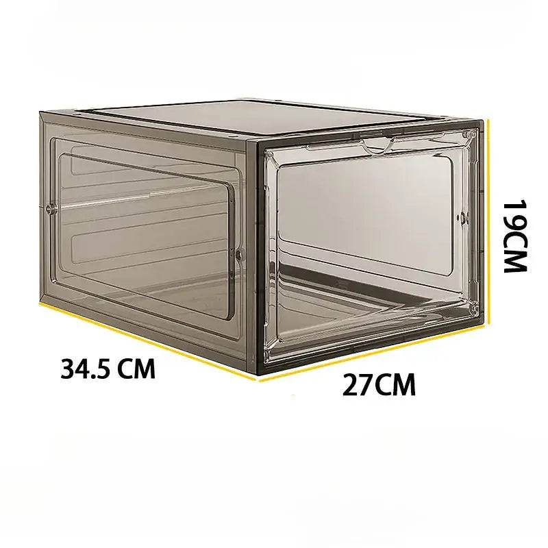 Acrylic transparent shoe box, size 48, large, thick, anti oxidation, front opening, side opening, magnetic suction AJ shoe box | Bedroom | Luvasmr - Satisfyingly Organised