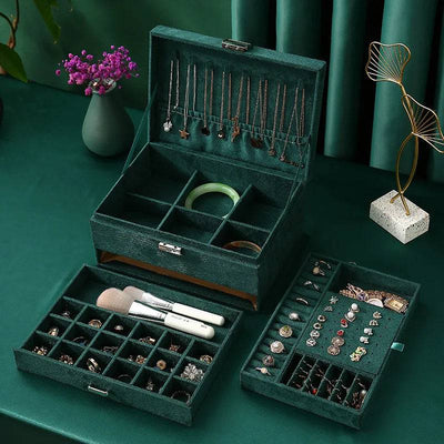 3-Layer Vintage Jewellery Box Organiser | Bedroom | Luvasmr - Satisfyingly Organised