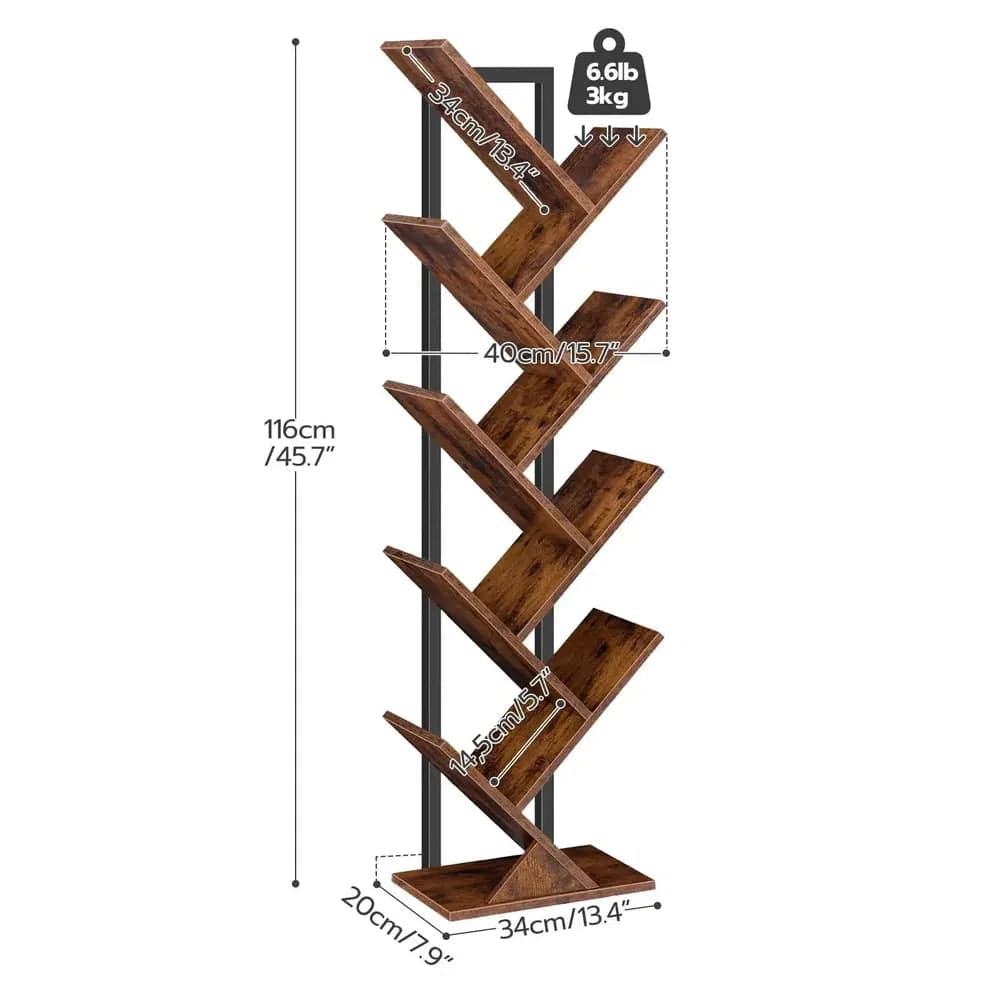 9-Tier Tree Bookshelf | Bedroom | Luvasmr - Satisfyingly Organised