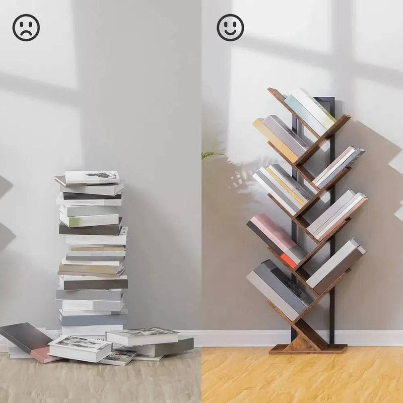 9-Tier Tree Bookshelf | Bedroom | Luvasmr - Satisfyingly Organised