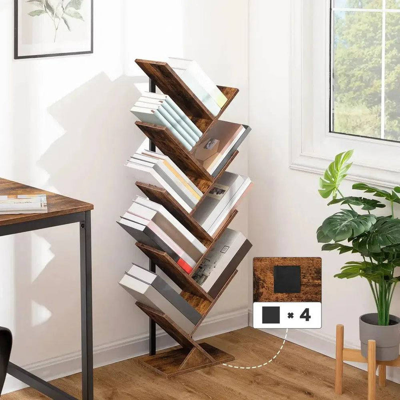 9-Tier Tree Bookshelf | Bedroom | Luvasmr - Satisfyingly Organised