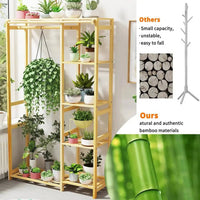 Bamboo Garment Rack with Shelves and Curtain | Bedroom | Luvasmr - Satisfyingly Organised