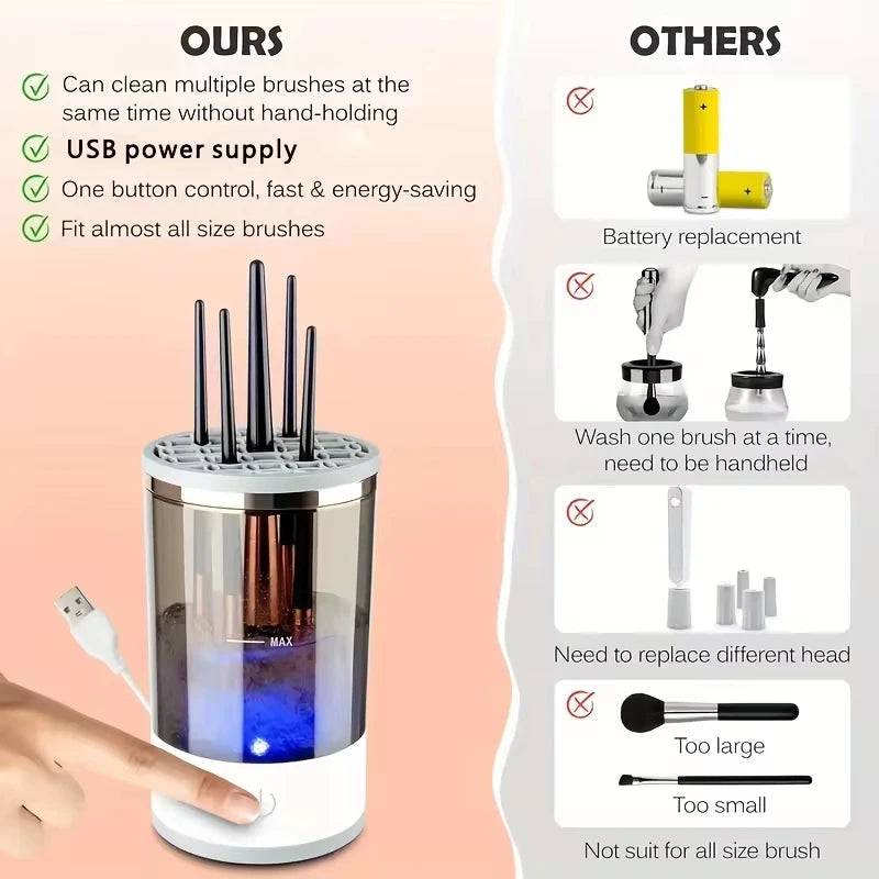 Electric Makeup Brush Cleaner | Bedroom | Luvasmr - Satisfyingly Organised