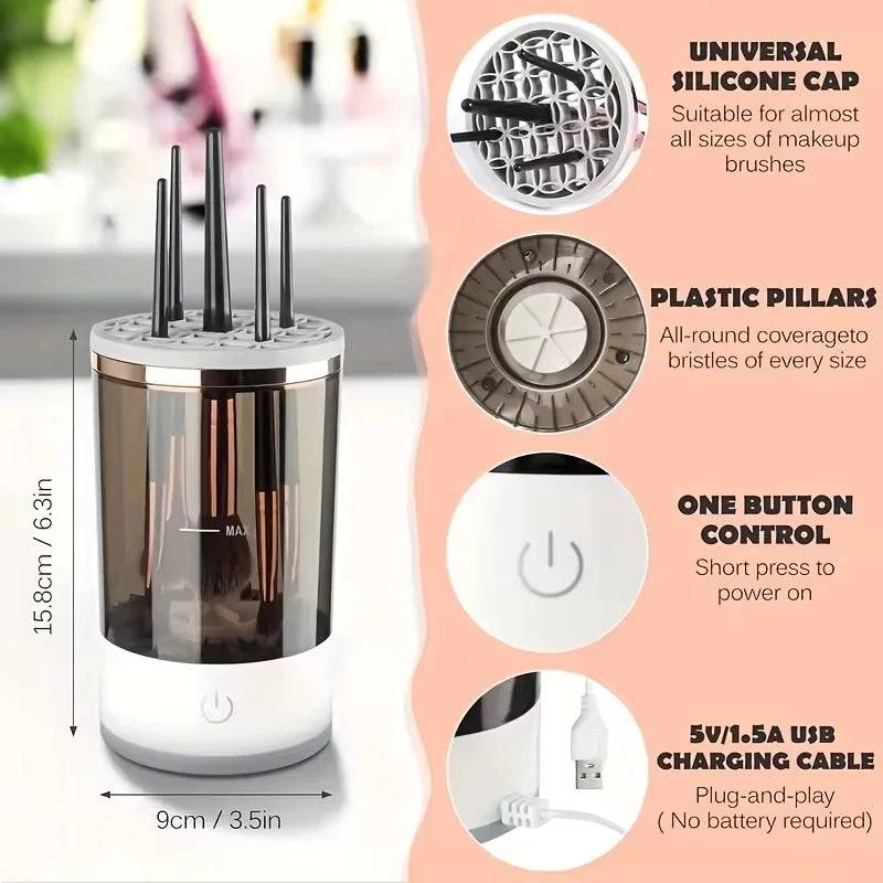 Electric Makeup Brush Cleaner | Bedroom | Luvasmr - Satisfyingly Organised