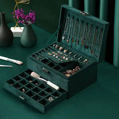 Green 3-Layer Jewellery Box | Bedroom | Luvasmr - Satisfyingly Organised