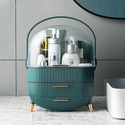 Green Elegant Makeup Organiser with Drawers | Bedroom | Luvasmr - Satisfyingly Organised