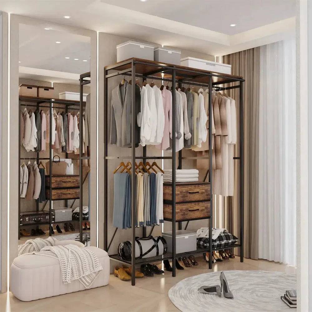 Industrial Clothes Wardrobe with Storage | Bedroom | Luvasmr - Satisfyingly Organised